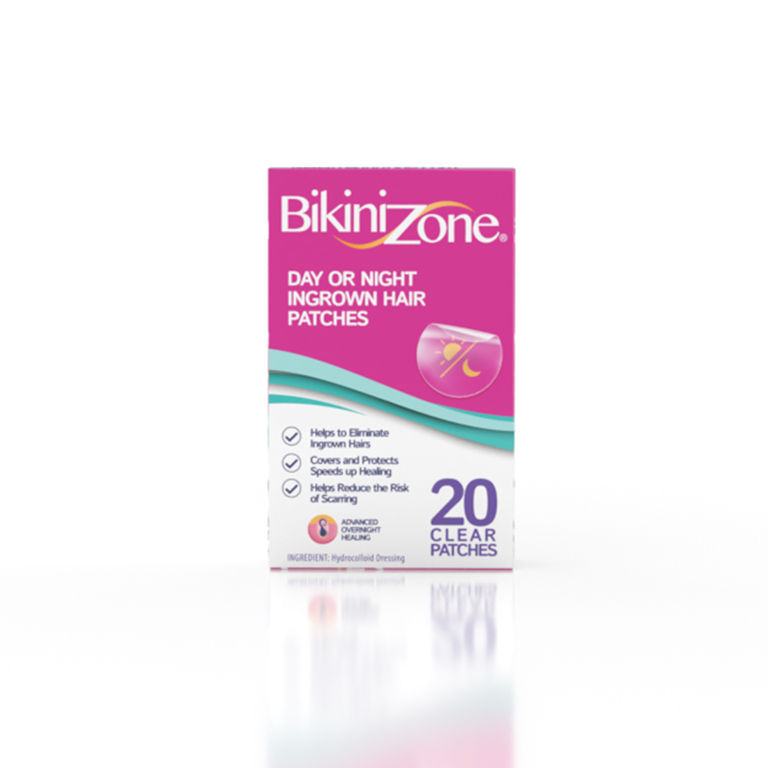Bikini Zone Day or Night Ingrown Hair Patches, 20 Count